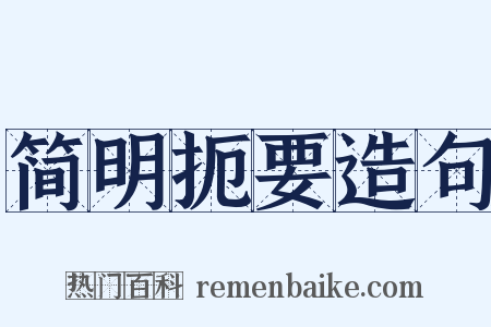 简明扼要造句是什么意思的图片